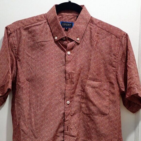 CatchIt Sportswear Short Sleeve Button Casual Shirt - Small - Unisex Youth - Picture 1 of 14
